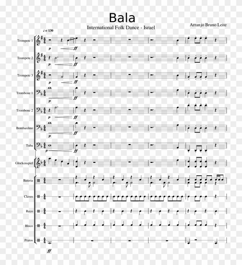 Israel For Brass Band - Arrival Of The Queen Of Sheba Violin 1 Music Clipart