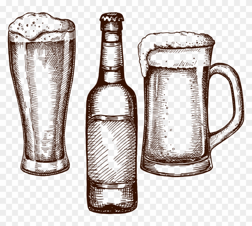 Established In 2002, The Bala Falls Pub Has Been Welcoming - Beer Sketch Clipart