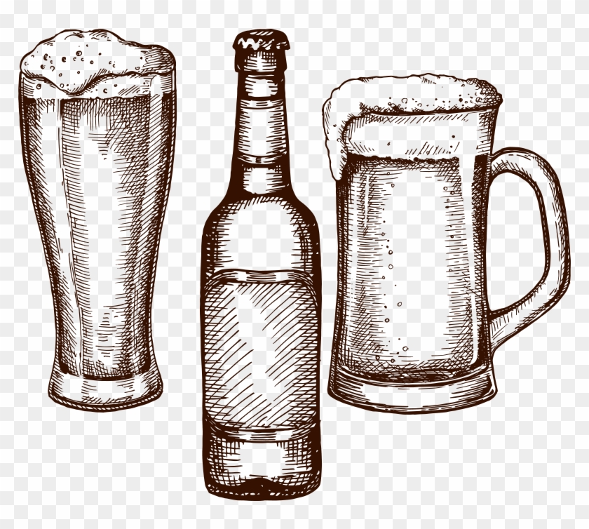 Established In 2002, The Bala Falls Pub Has Been Welcoming - Beer Sketch Clipart #4262885