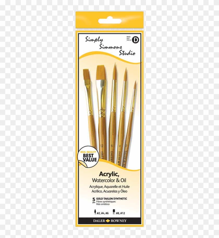 Daler-rowney Simply Simmons Studio Acylic, Watercolour - Paint Brush Clipart