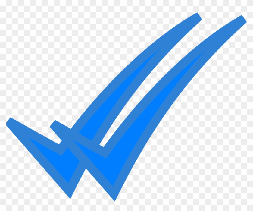 Blue Double Ticks - Whatsapp Blue Tick Png Clipart #4263822