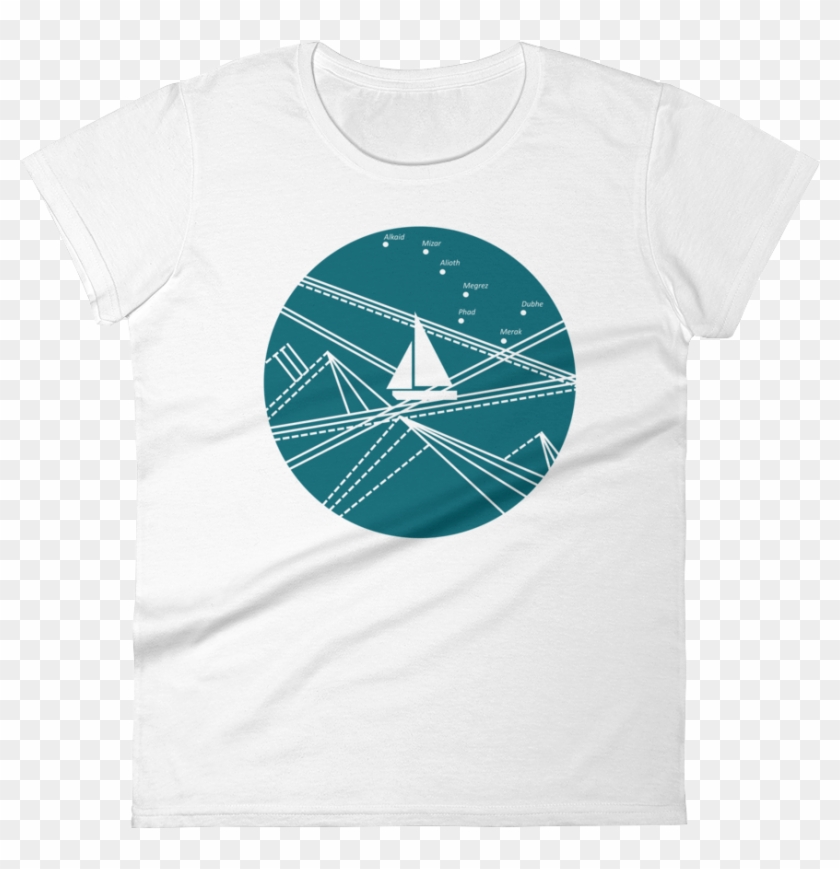 Blue Stormy Big Dipper Women's Round Neck T-shirt, - Rocket Clipart #4265906