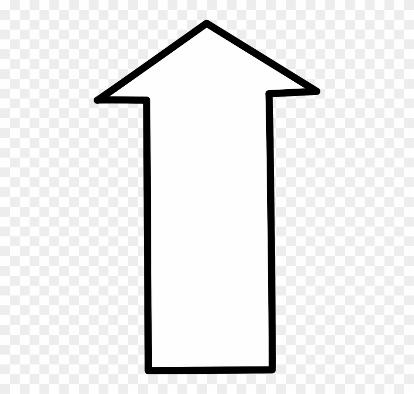 Arrow Up Growth Progress Increase Direction Sign - Blank White Shirt Canvas Clipart #4265994