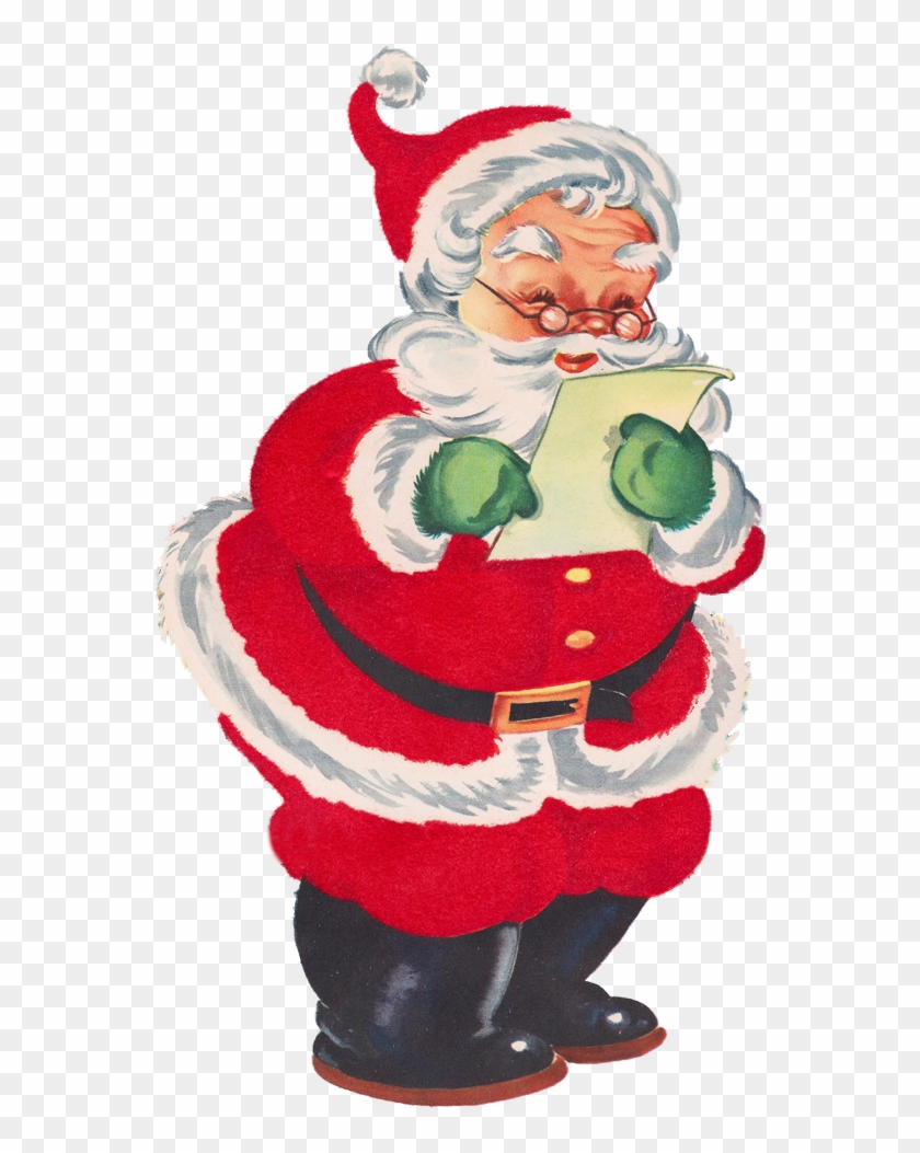 Santas Christmas List Banner Transparent Stock - Santa With List Clipart - Png Download