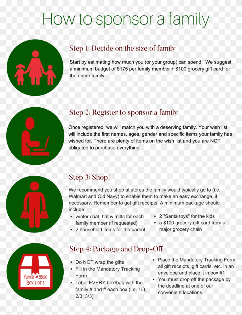 Registration To Sponsor A Family In The Greater Toronto - Sponsor A Family For Christmas Clipart