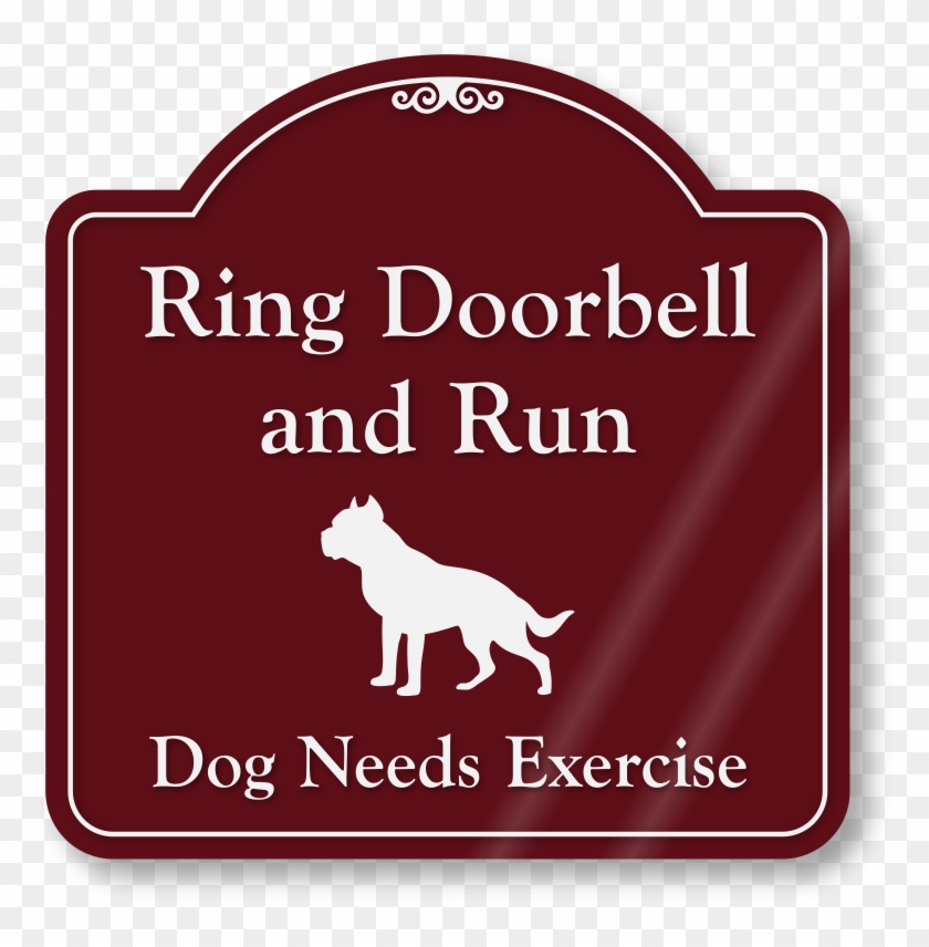 Ring Doorbell And Run Funny Showcase Sign - Sign Clipart #4267017