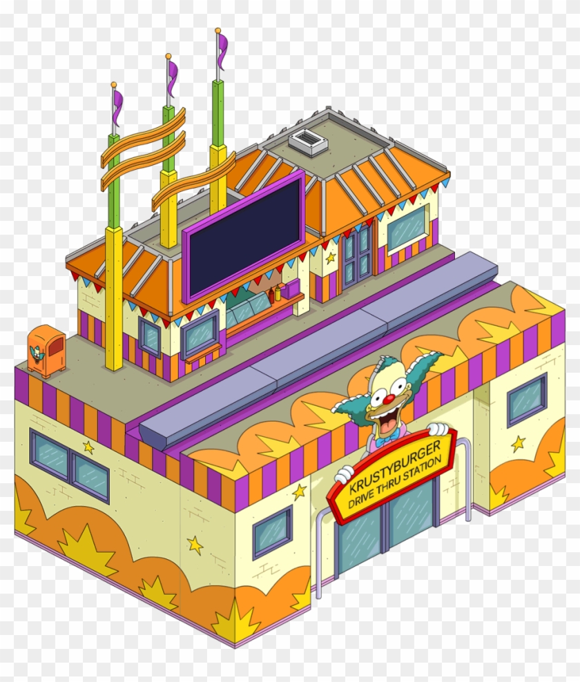 Krustys Drive Thru Station Tapped Out Train Station Clipart 4267447 Pikpng