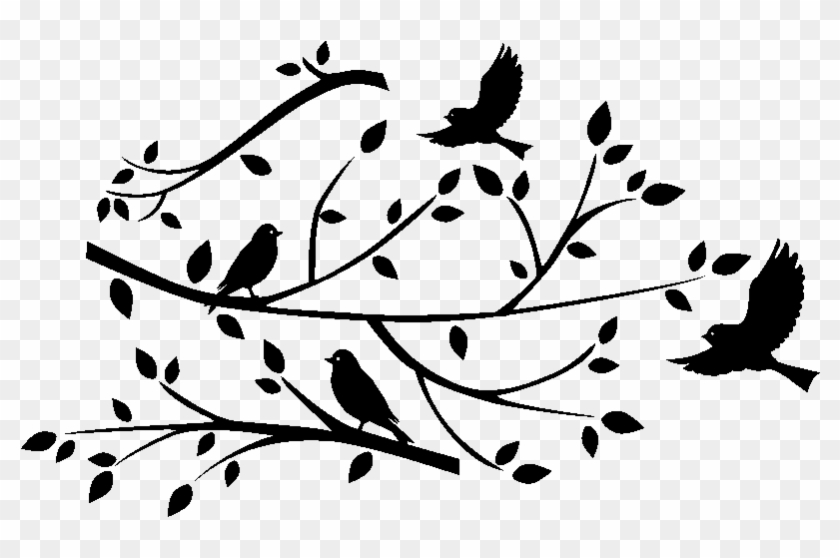 Sticker Branche D Arbre Et Oiseaux Ambiance Sticker - Branche D Arbre Clipart
