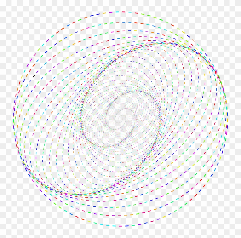Line Art Silhouette Spiral Circle - Circle Clipart #4267741