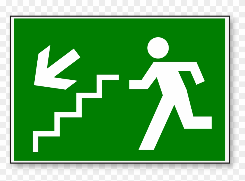 Señal De Escalera De Emergencia - Señal Escalera De Emergencia Clipart