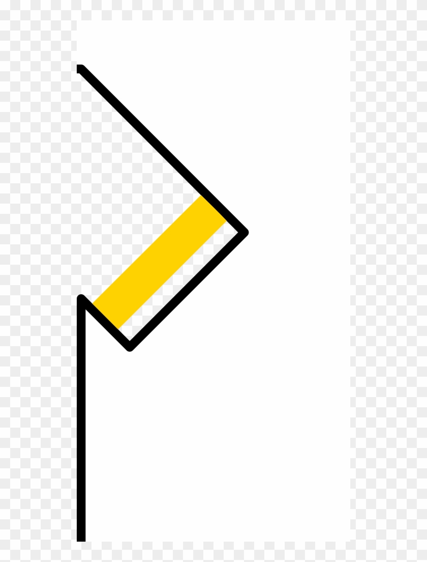 Kit Right Arm Gold Horizontal Stripe - Sign Clipart #4269372