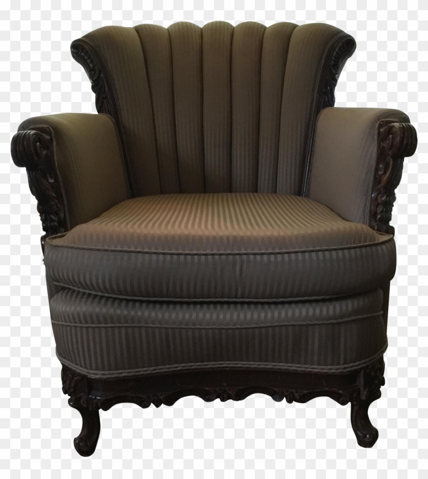 Traditional Gets A Glamorous Update With This Reupholstered - Club Chair Clipart #4269666