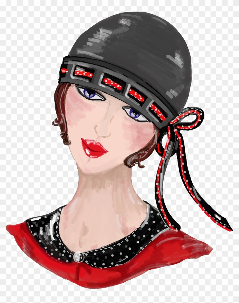 This Free Icons Png Design Of Vintage Fashion Woman - Women Vintage Hat Png Clipart #4269897