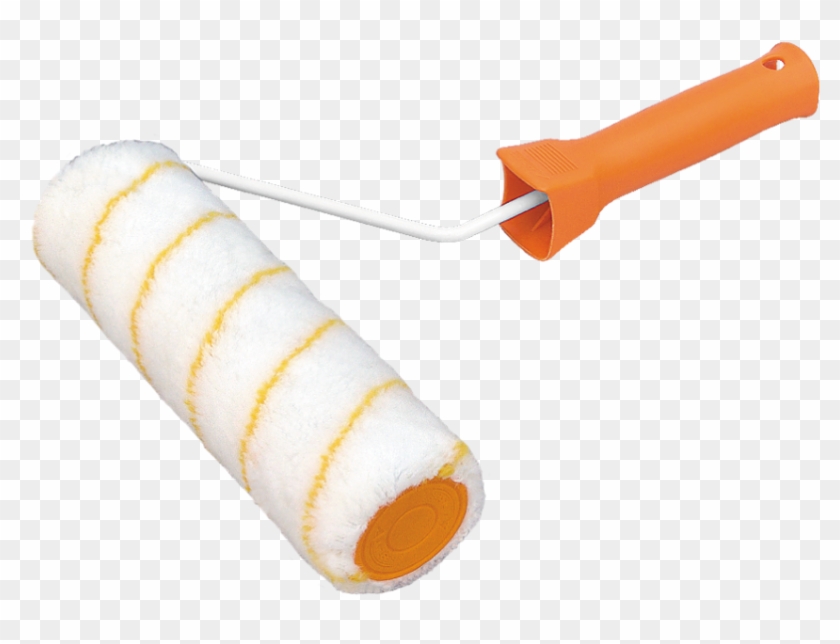 Paint Roller Yellow Stripe - Cylinder Clipart