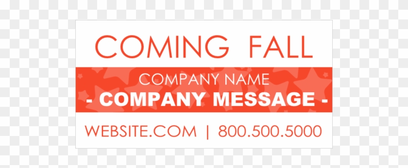 Coming Fall Vinyl Banner With Stars Graphic - Defesa Civil Clipart