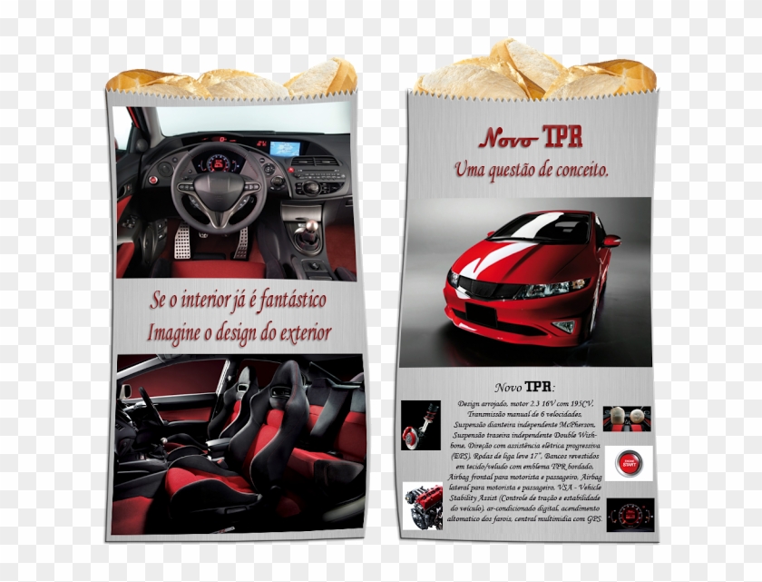 Anuncio Carro Rezcom - Honda Civic Type R Clipart #4270698