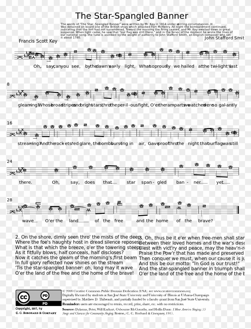 2 Star Spangled Banner - Star Spangled Banner Transparent File Clipart