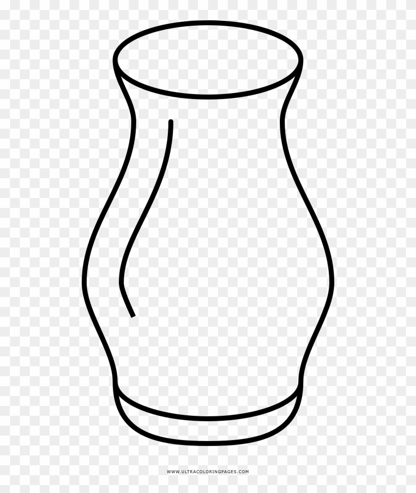 Vase Coloring Page - Line Art Clipart