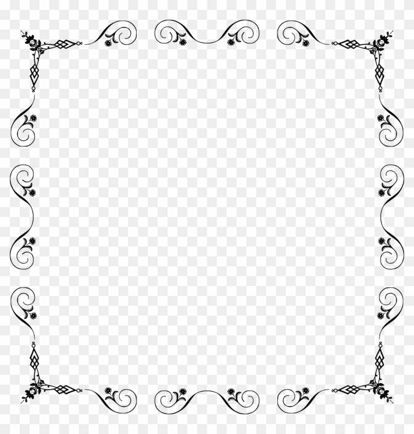 Free Elegant Frames - Simple Flower Page Border Clipart #4272108
