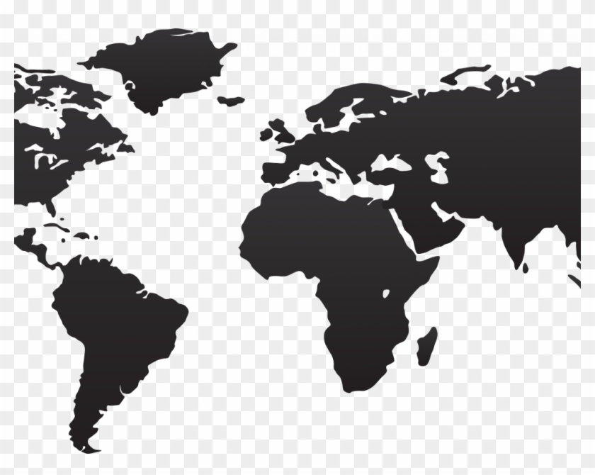 Download World Map Black White - High Resolution World Map Vector Clipart #4272149