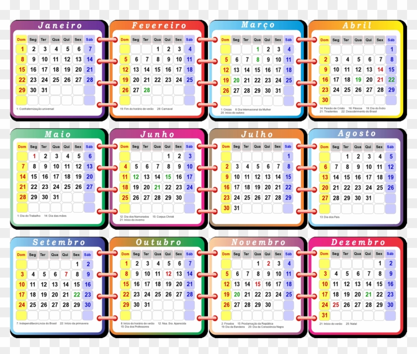 Calendários 2017 Para Imprimir, Modelos De Calendário, - Calendário Infantil 2017 Clipart