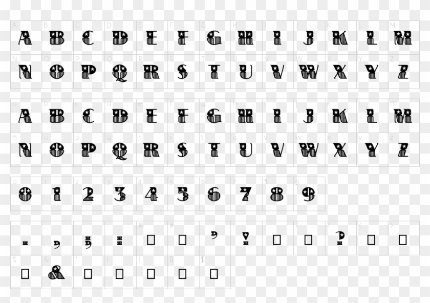 Character Map - Orbitron Font Clipart #4272195