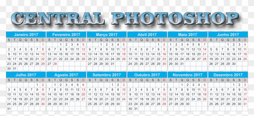 Calendário 2017 Psd,png,cdr E Pdf - Blank 2011 Calendar Clipart
