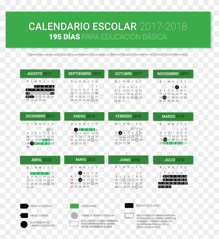 195 1300x At Calendario 2017 Mexico Sep - Calendario Escolar De 185 Clipart #4272316