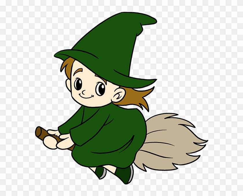 Drawing Witches Simple - Easy Beginner Witch Drawing Clipart