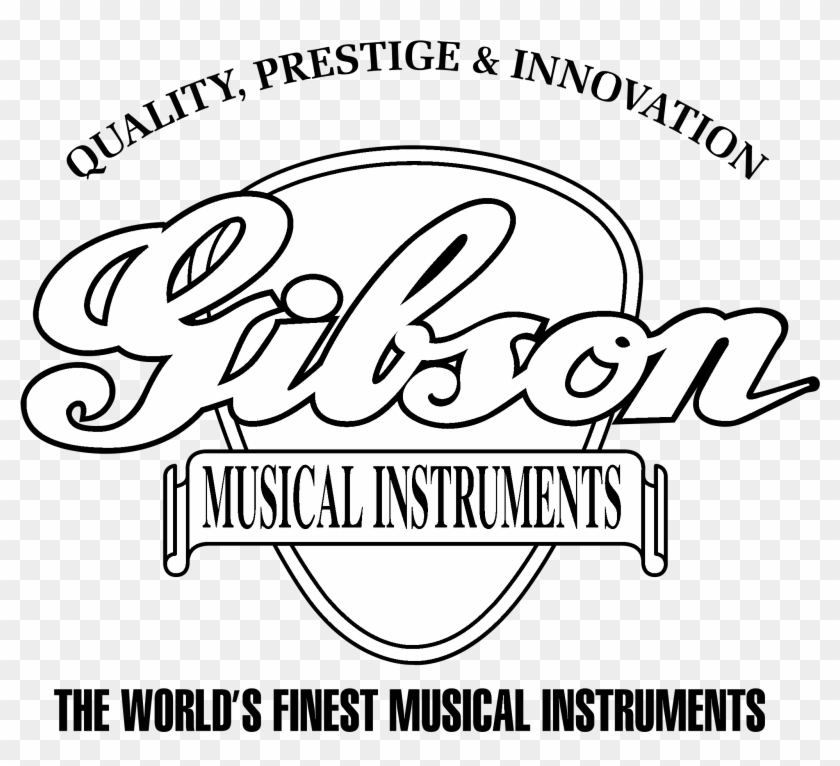 Gibson Logo Black And White - Gibson Clipart
