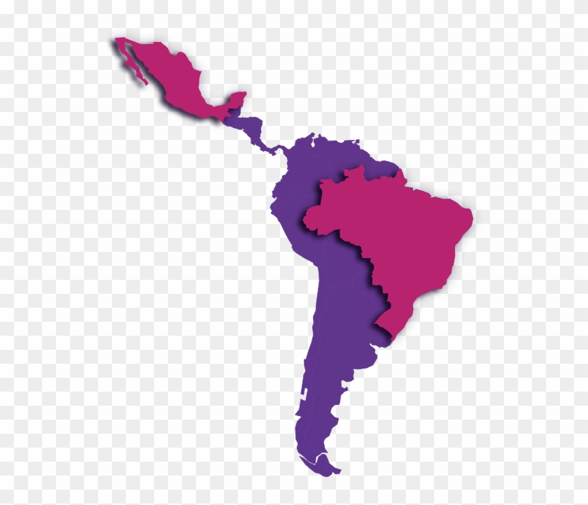 Latin America Map Clipart , Png Download - Black Map Of Latin America Transparent Png