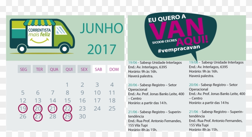 Calendã¡rio-van@2x - Graphic Design Clipart