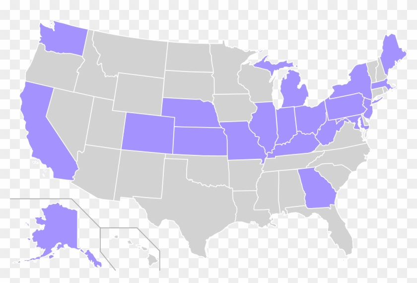 Home States Of Prohibition Party Presidential Nominees - Map Us Crime Rate Clipart #4272720