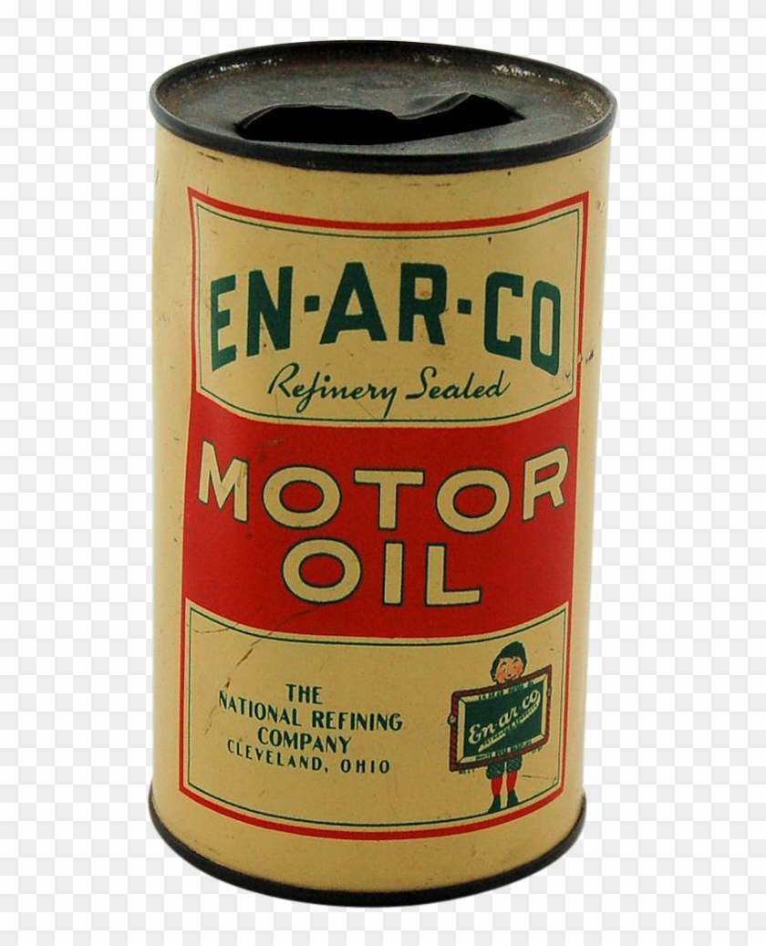 Advertising Tin Coin Bank En Ar Co Motor Oil Can Refinery - Box Clipart #4272802