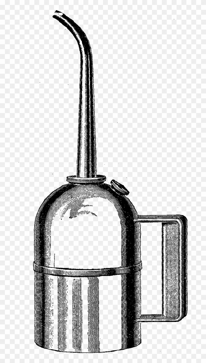 Vintage Oil Can Illustration - Drawing Clipart