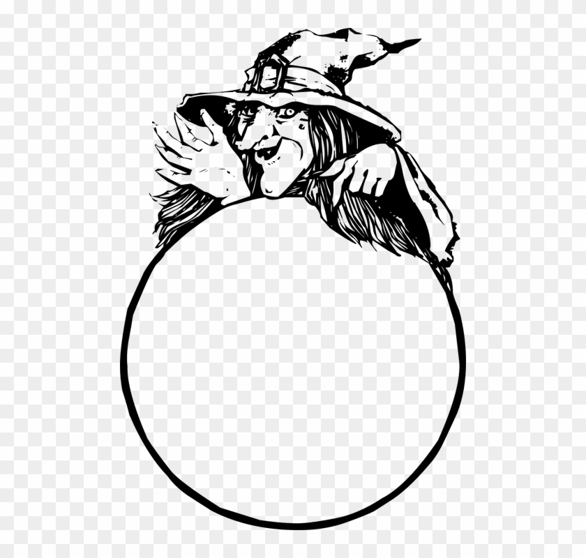 Witch Witchcraft Spell Crystal Ball Halloween - Witch Crystal Ball Png Clipart #4272981