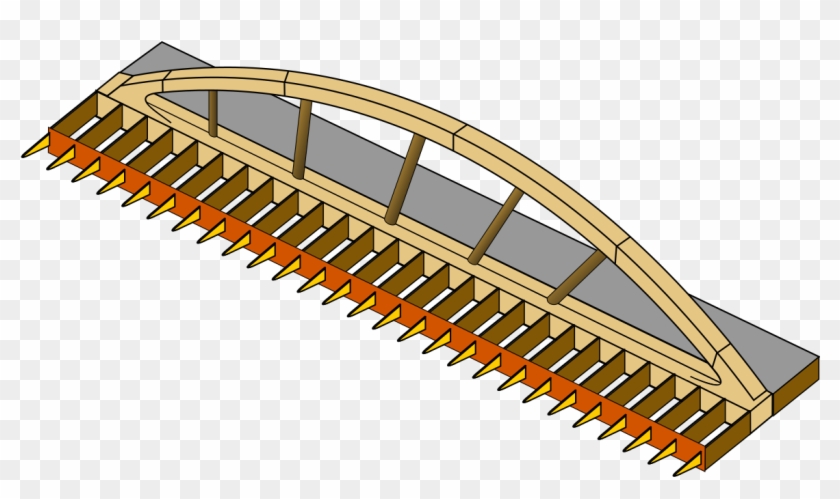 Structure De Pont Bow String À Arc Central Vierge - Pont Bow String Clipart