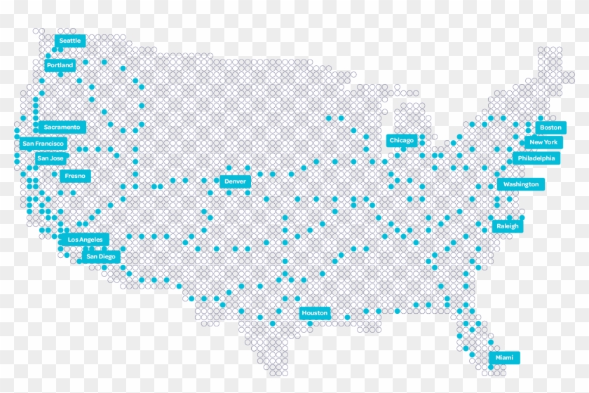 Overview Of Electrify America Planned Charging Routes - Electrify America Map Clipart #4273134