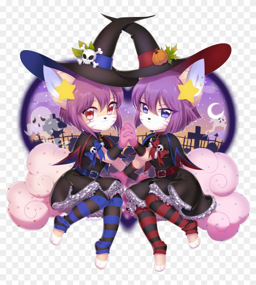 Twin Witches - Cartoon Clipart