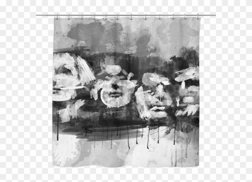 Rushmore Shower Curtain - Monochrome Clipart #4273432