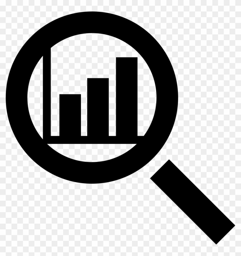 Magnifier Search Symbol On A Bars Graphic Comments - Marketing Logo Black And White Clipart