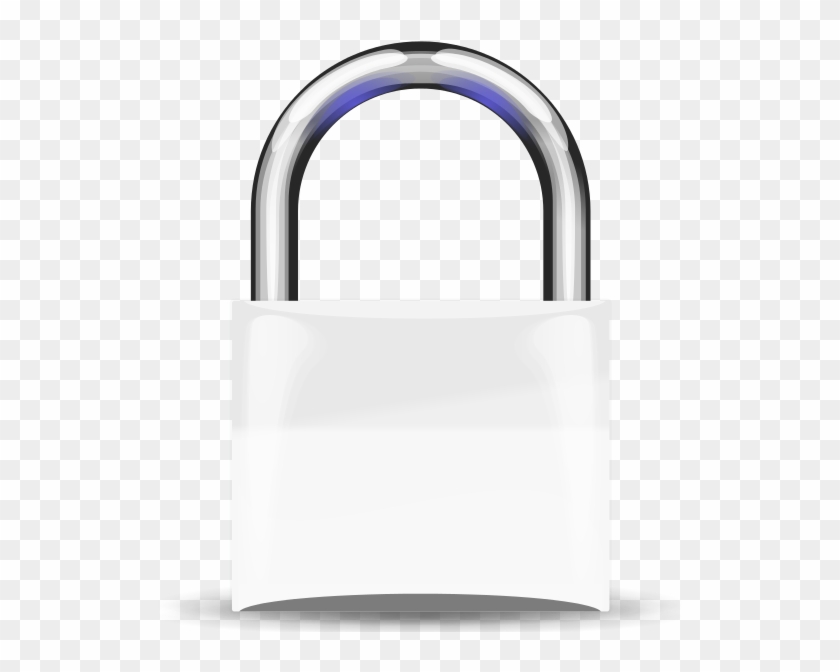 File - Padlock-white - Svg - Lock Royalty Free Clipart #4273745
