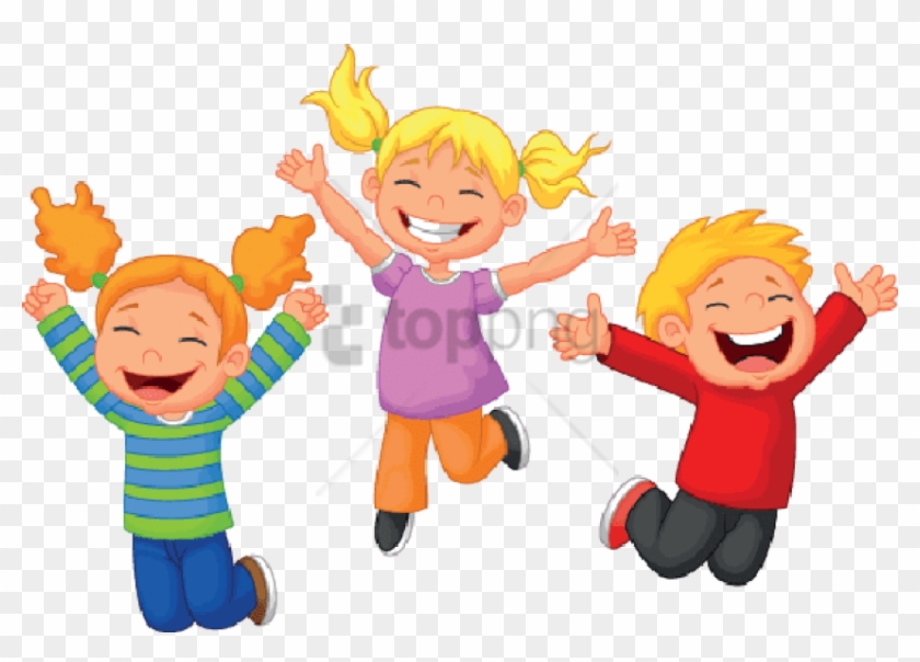 Free Png Children Jumping Png Png Image With Transparent - Happy Kids Cartoon Clipart #4273856