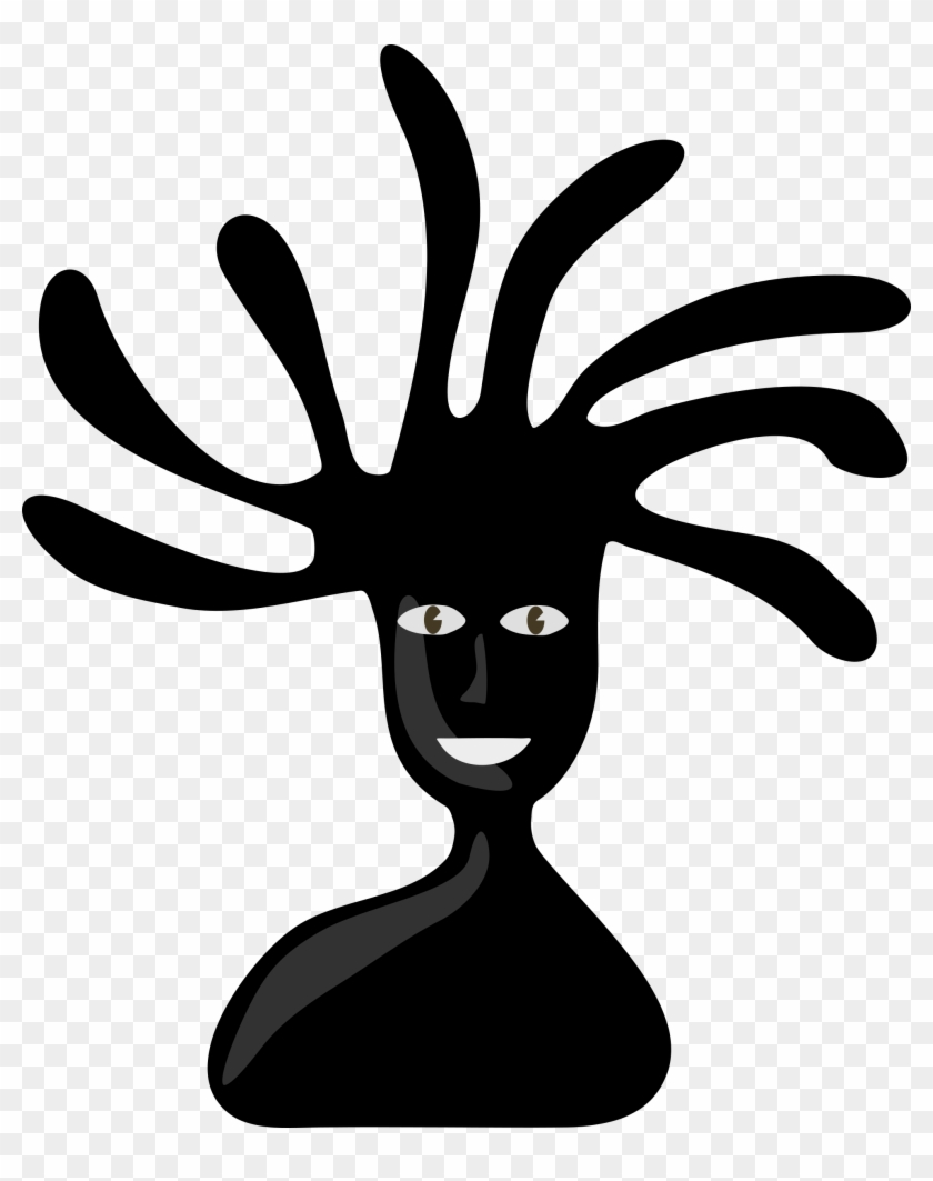 Black Boy With Waves Clip Art - Png Download