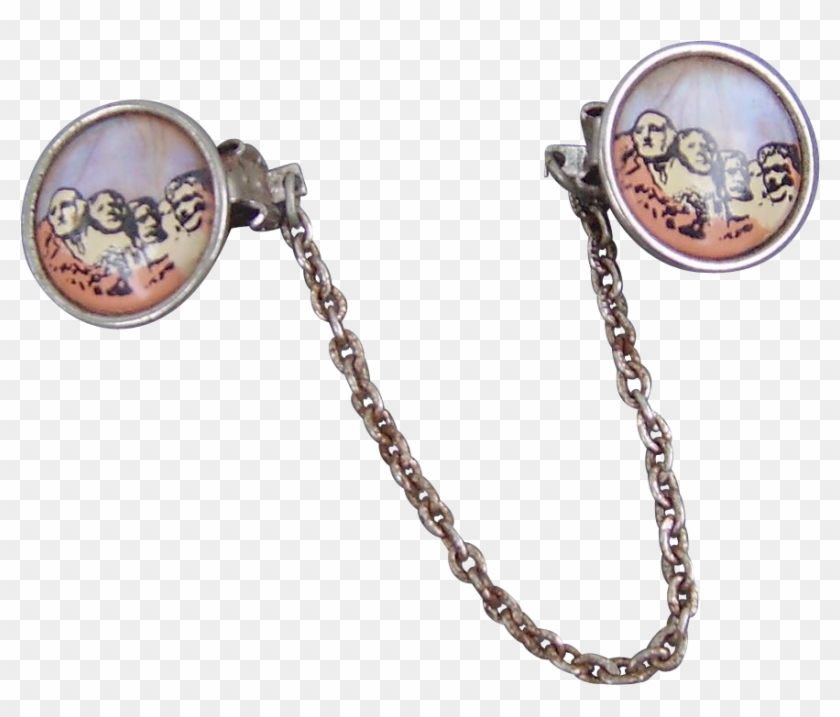 Mt Rushmore Butterfly Wing Sweater Guard Clips From - Chain - Png Download