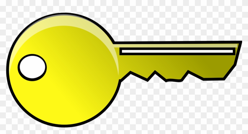 Key Black White Access Lock Admin Unlock - Key Clip Art - Png Download