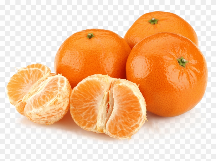 Sun Rays Beeming Off Three Clementines With One Peeled Clipart #4274574
