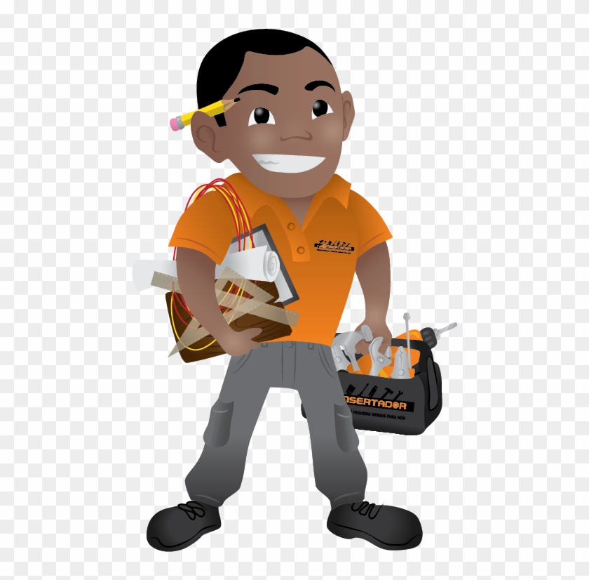 Boneco Reparos , Png Download - Cartoon Clipart