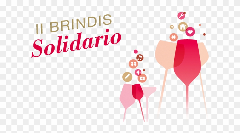 Brindis Solidario - Wine Glass Clipart #4274748