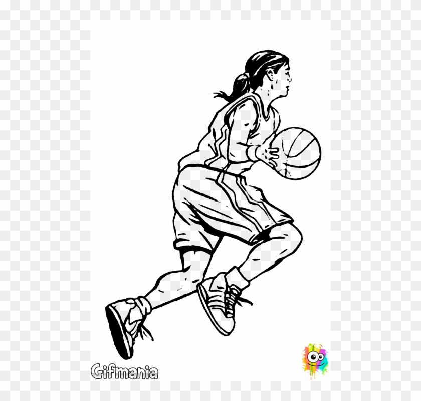 Jugadora De Baloncesto - Dibujos De Baloncesto Femenino Clipart